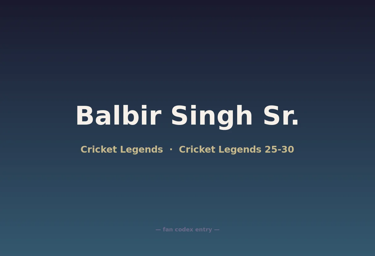 Balbir Singh Sr.