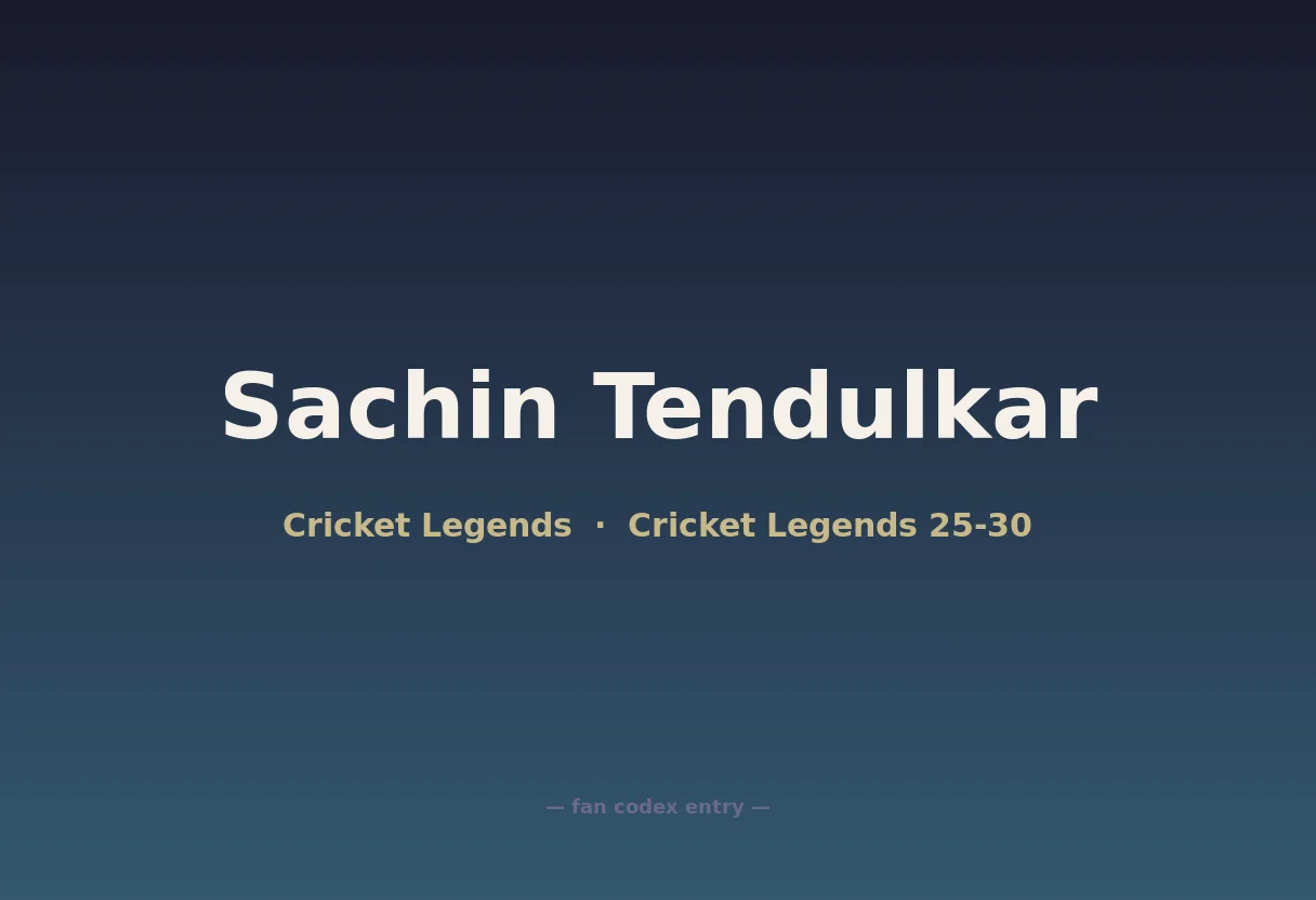Sachin Tendulkar